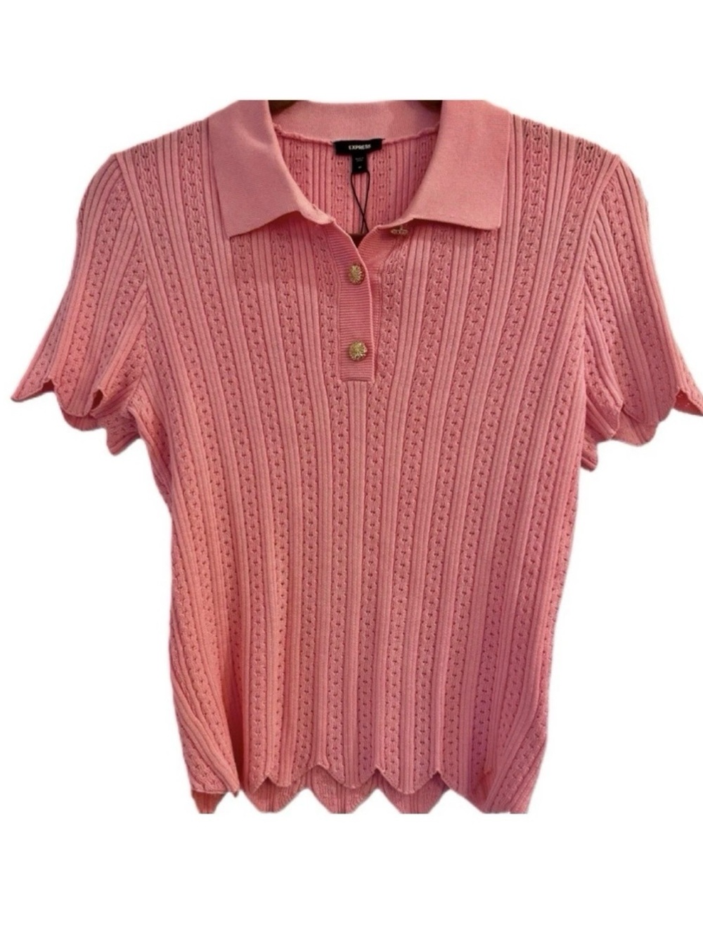 Pink Short Sleeve Knit Top - Picture 3 of 6
